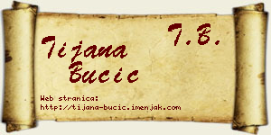 Tijana Bučić vizit kartica
